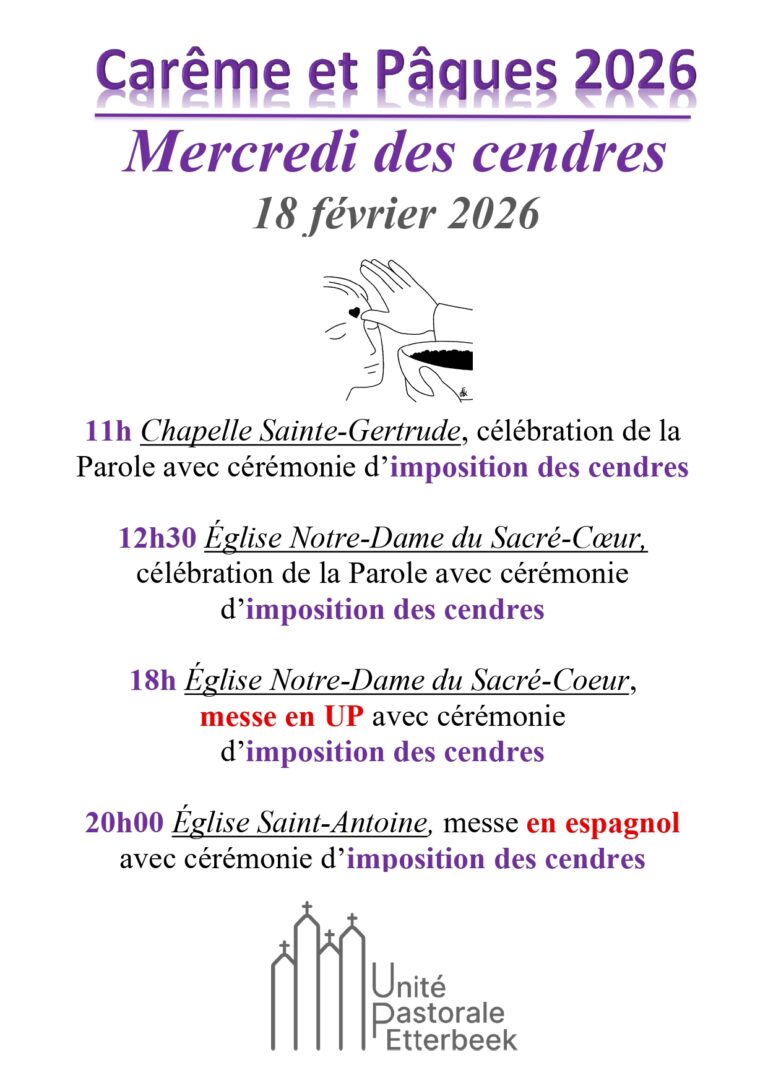 Célébrations du mercredi des cendres UP Etterbeek